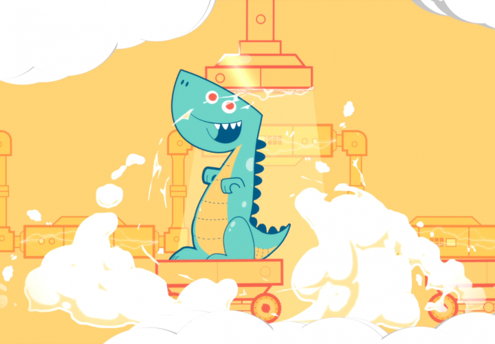 Character Animation: Banco Azul – Pinino version Dinosaurio